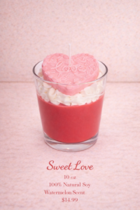 Sweet Love soy candle Theme