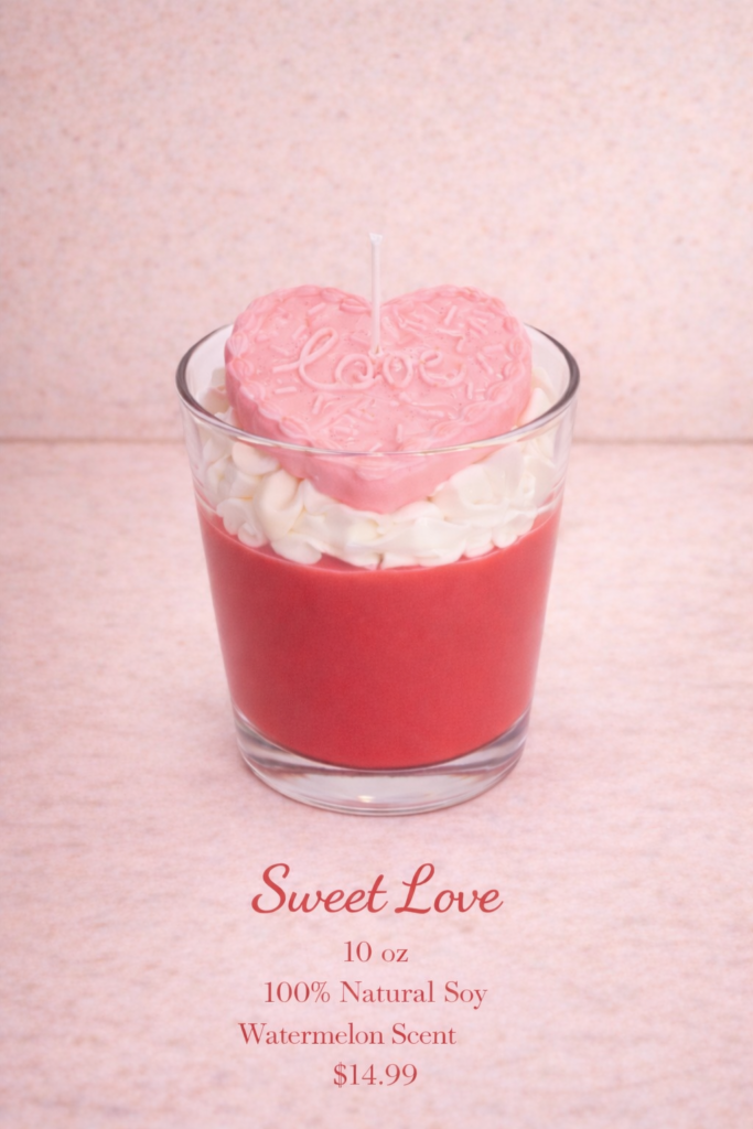 Sweet Love soy candle Theme