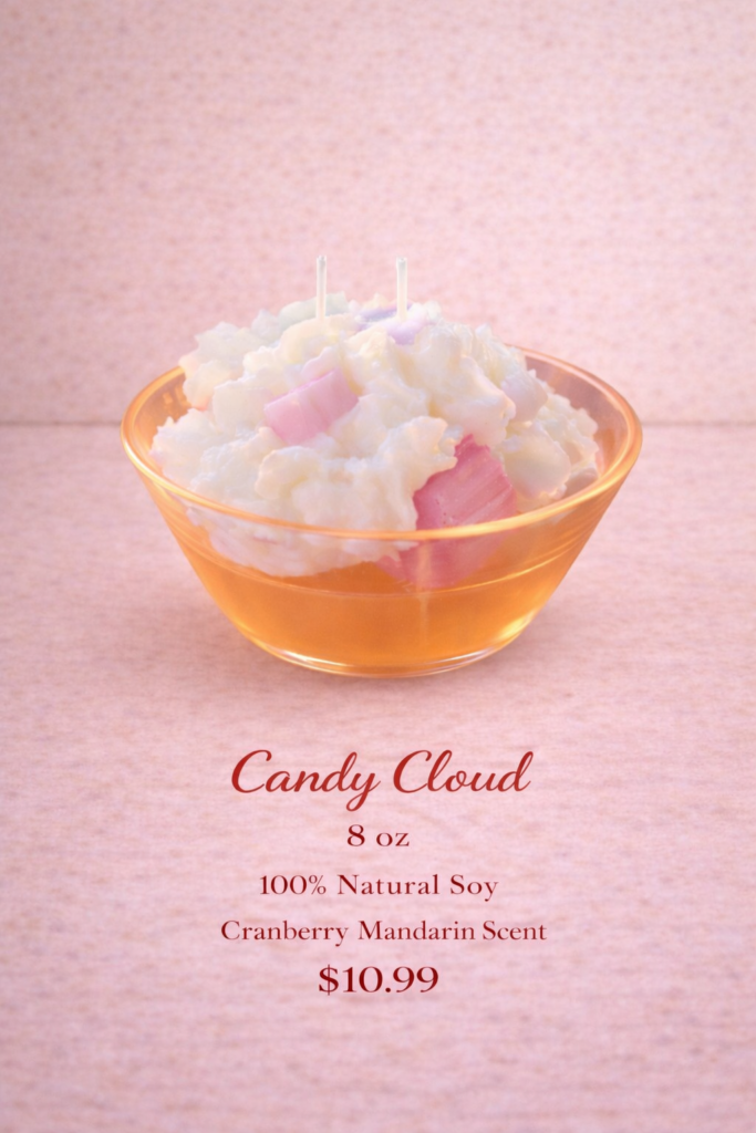 candy cloud theme soy candle