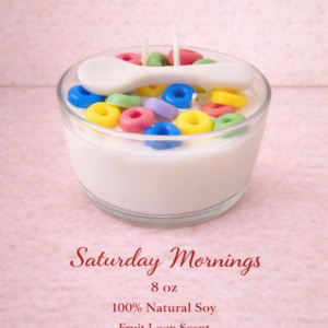 Saturday Mornings theme soy candle