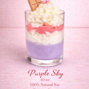 purple sky theme soy candle