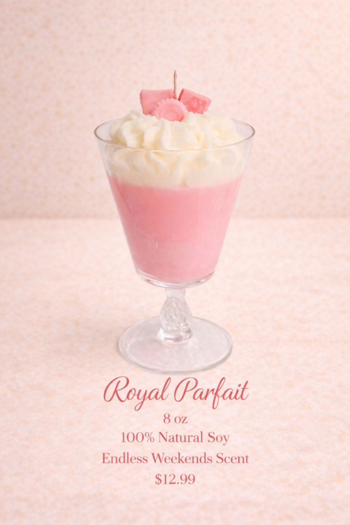 Royal Parfait theme soy candle