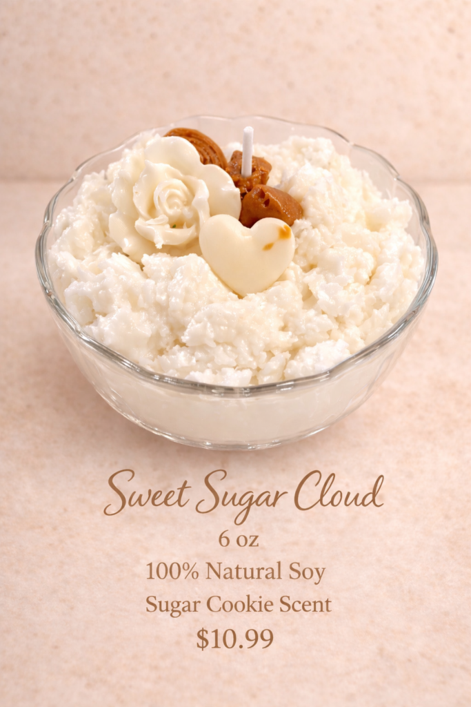 sweet sugar cloud theme candle