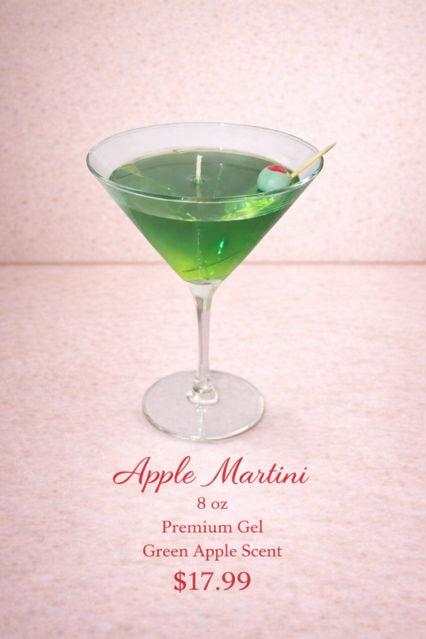 Apple martini Gel wax candle