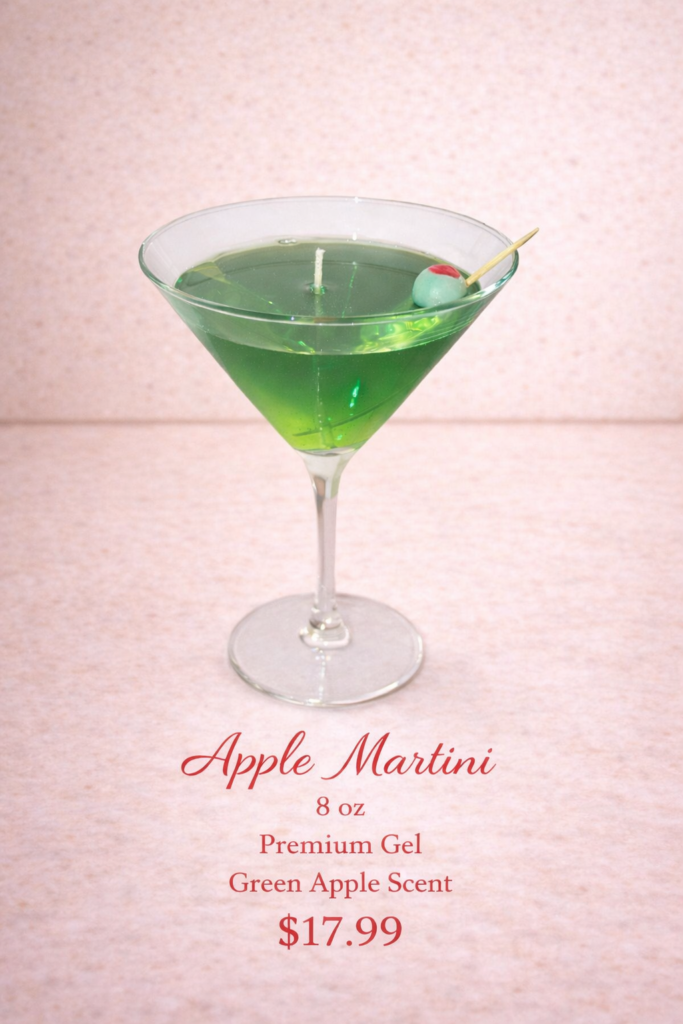 Apple martini Gel wax candle