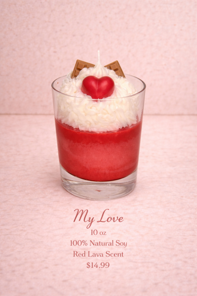 my love theme soy candle