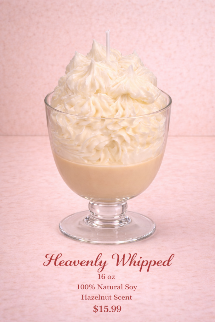 Heavenly Whipped theme candle