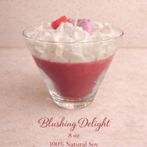 blushing delights 8oz theme candle