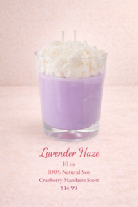 lavender haze theme candle