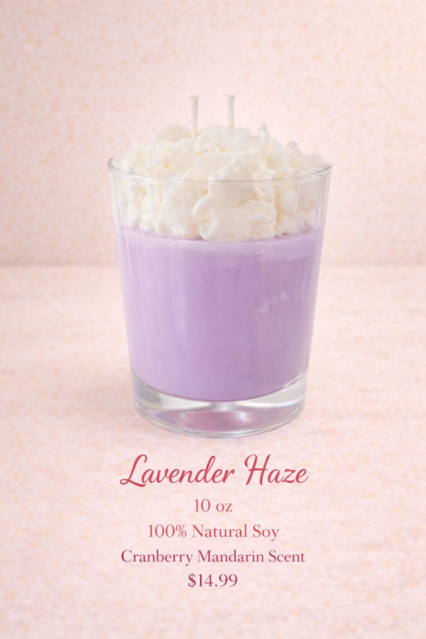 lavender haze theme candle