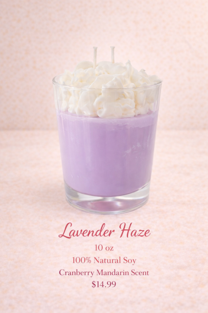 lavender haze theme candle