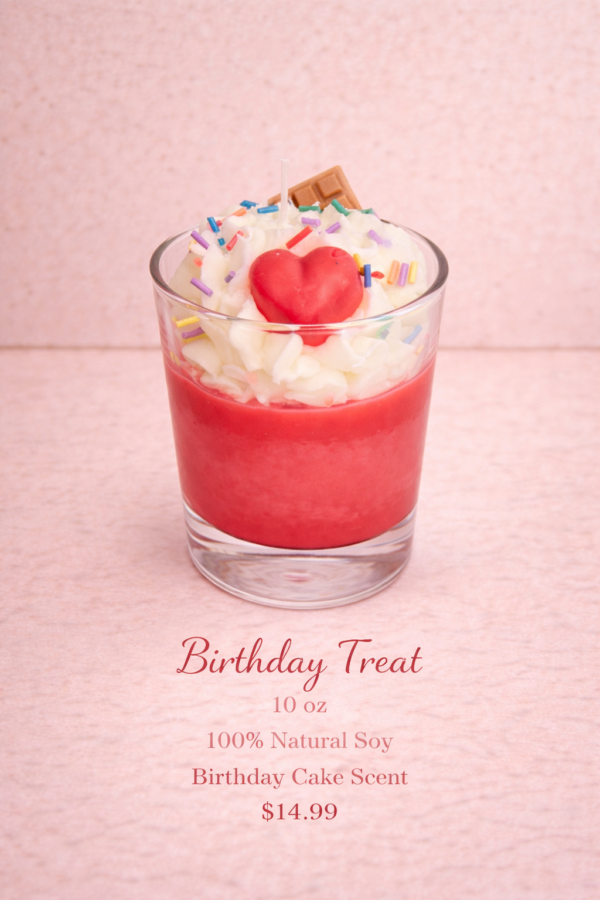 birthday treat theme soy candle