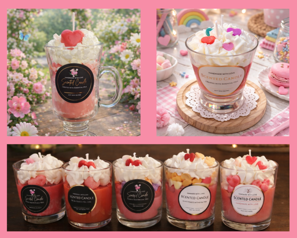 image with 7 soy candles