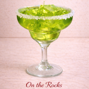 on the rocks theme gel wax candle